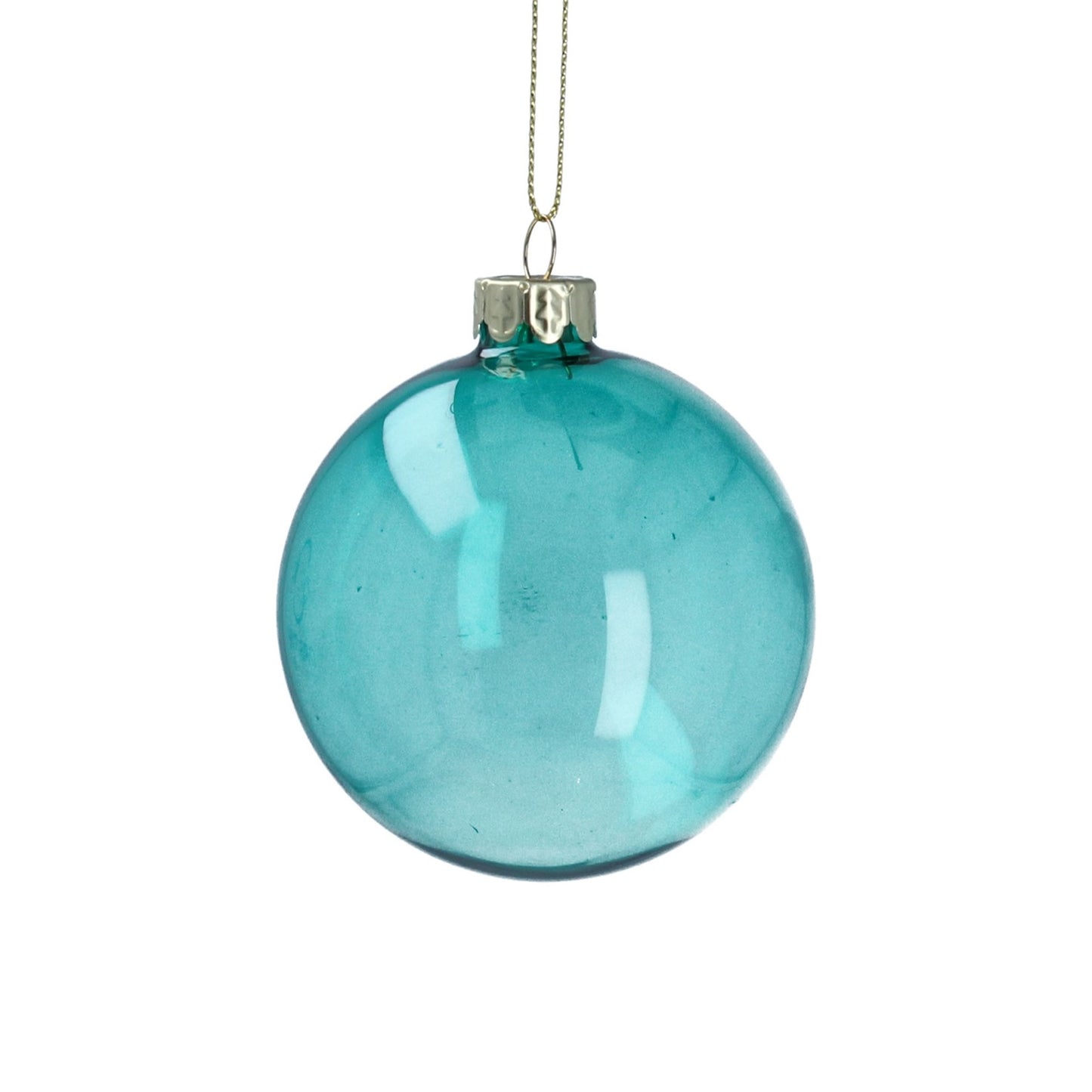Clear Blue Glass Bauble