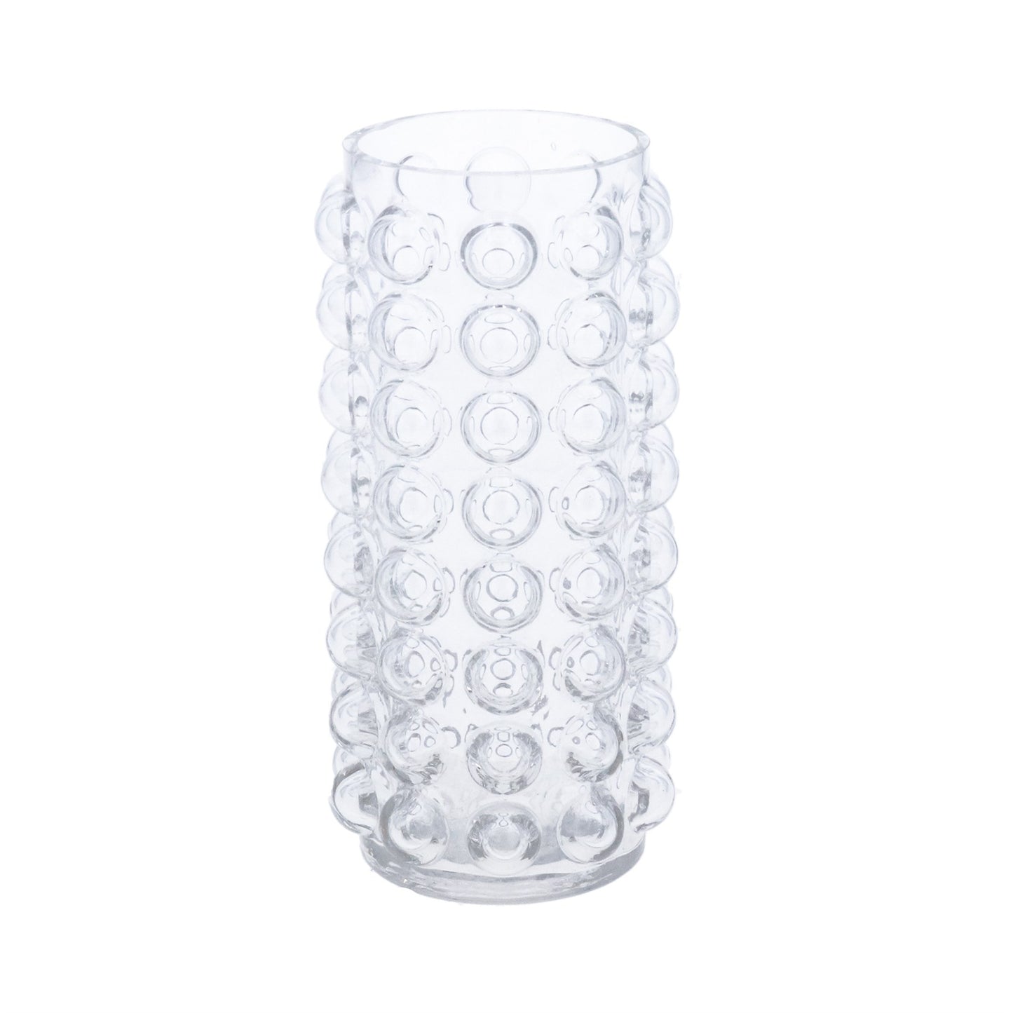 Clear Bubble Glass Vase 20cm