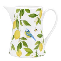Lemons & Blue Tits Bone China Jug Sml