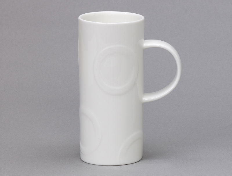Skinny White Mug 'Hoops' Design