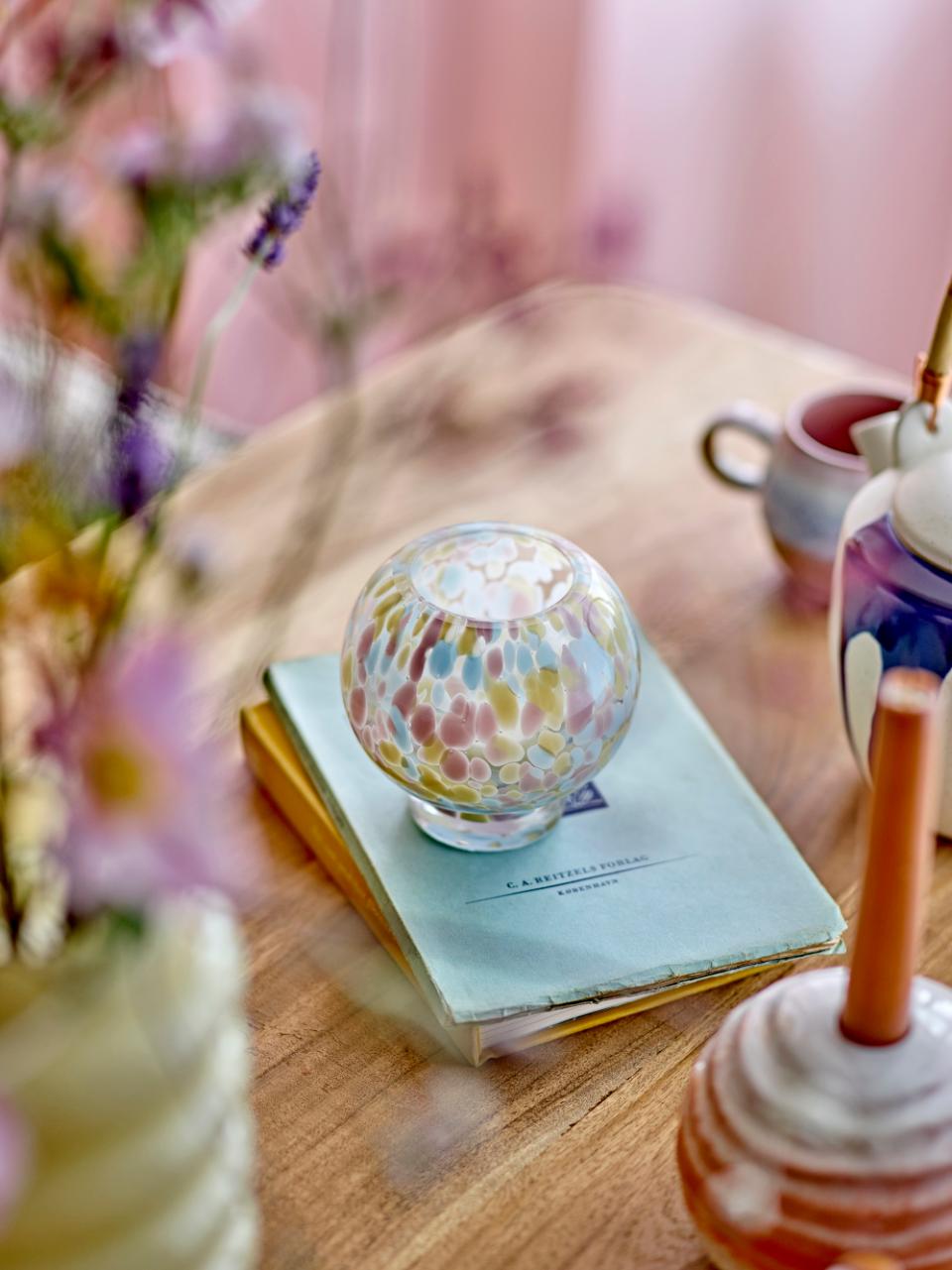 Rose Selina Glass Globe Votive