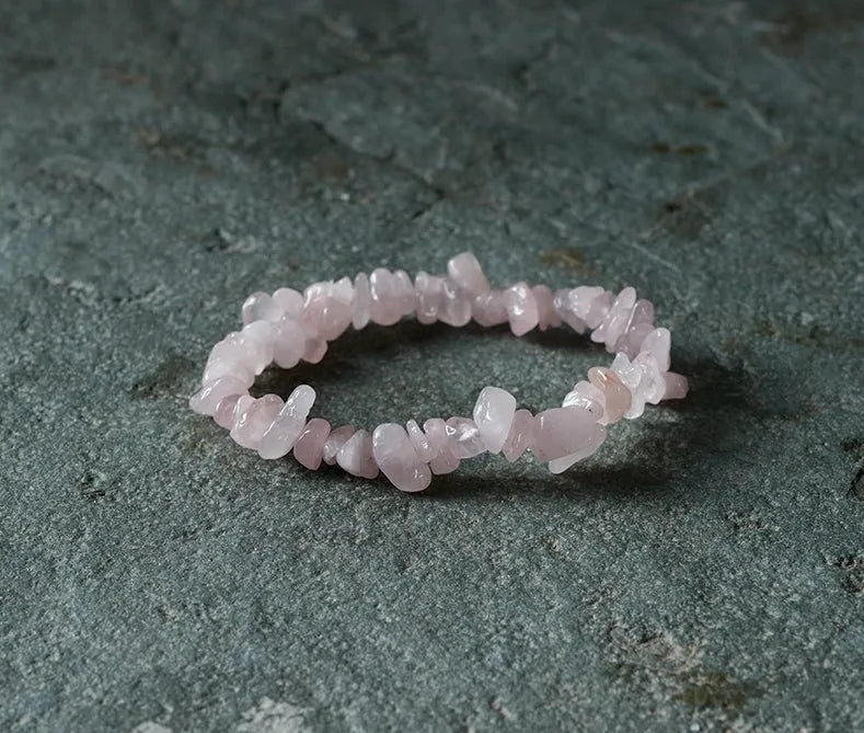 Rose Quartz Chip Bracelet