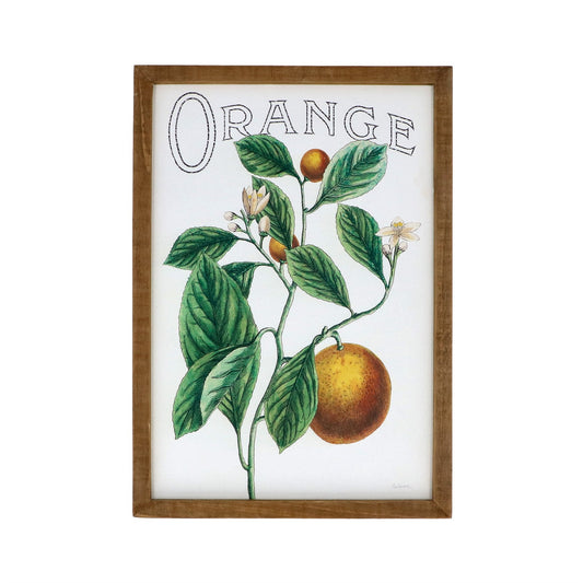 Orange Wooden Picture Plaque