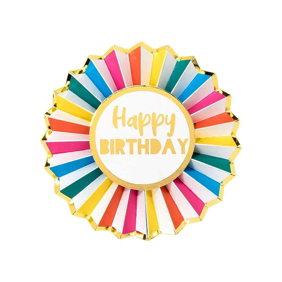 Gold Foil Happy Birthday Badge