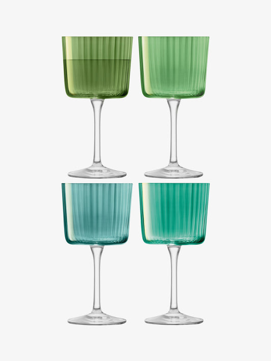 Set of Four Jade Gems Wine Glasses