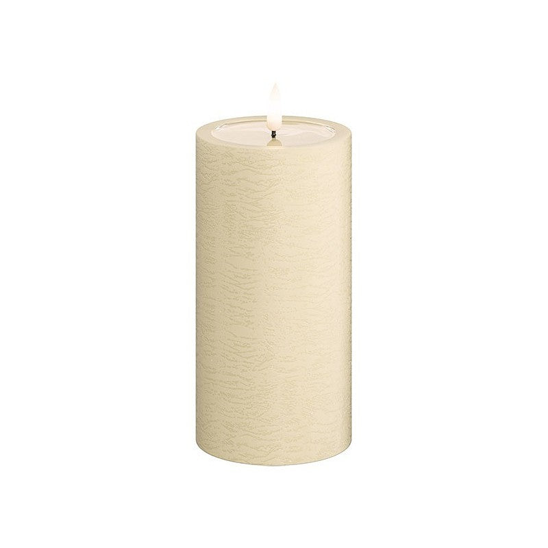 UNIQUE Real Flame LED Candle Cream 7.5x15cm