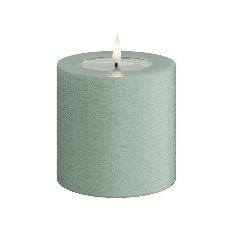 UNIQUE Real Flame LED Candle Salvie Green 10x10cm