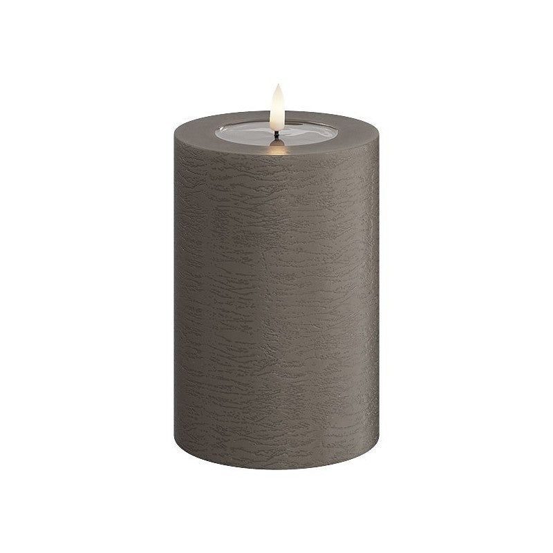 UNIQUE Real Flame LED Candle Mocca 10x15cm