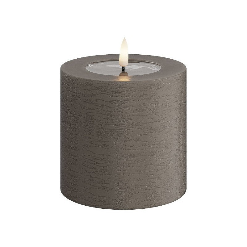 UNIQUE Real Flame LED Candle Mocca 10x10cm
