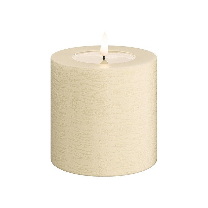 UNIQUE Real Flame LED Candle Cream 10x10cm