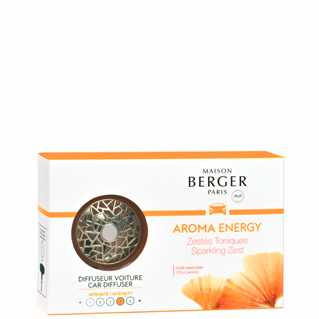 Maison Berger Aroma Energy Sparkling Zest Car Diffuser Set