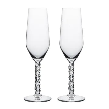 Orrefors Carat Champagne Flute - Box Of Two
