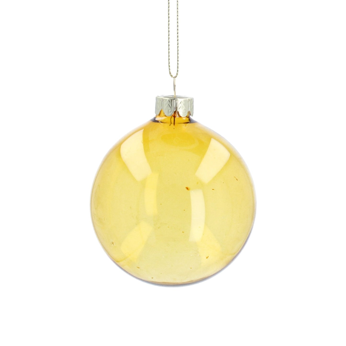 Clear Yellow Glass Bauble