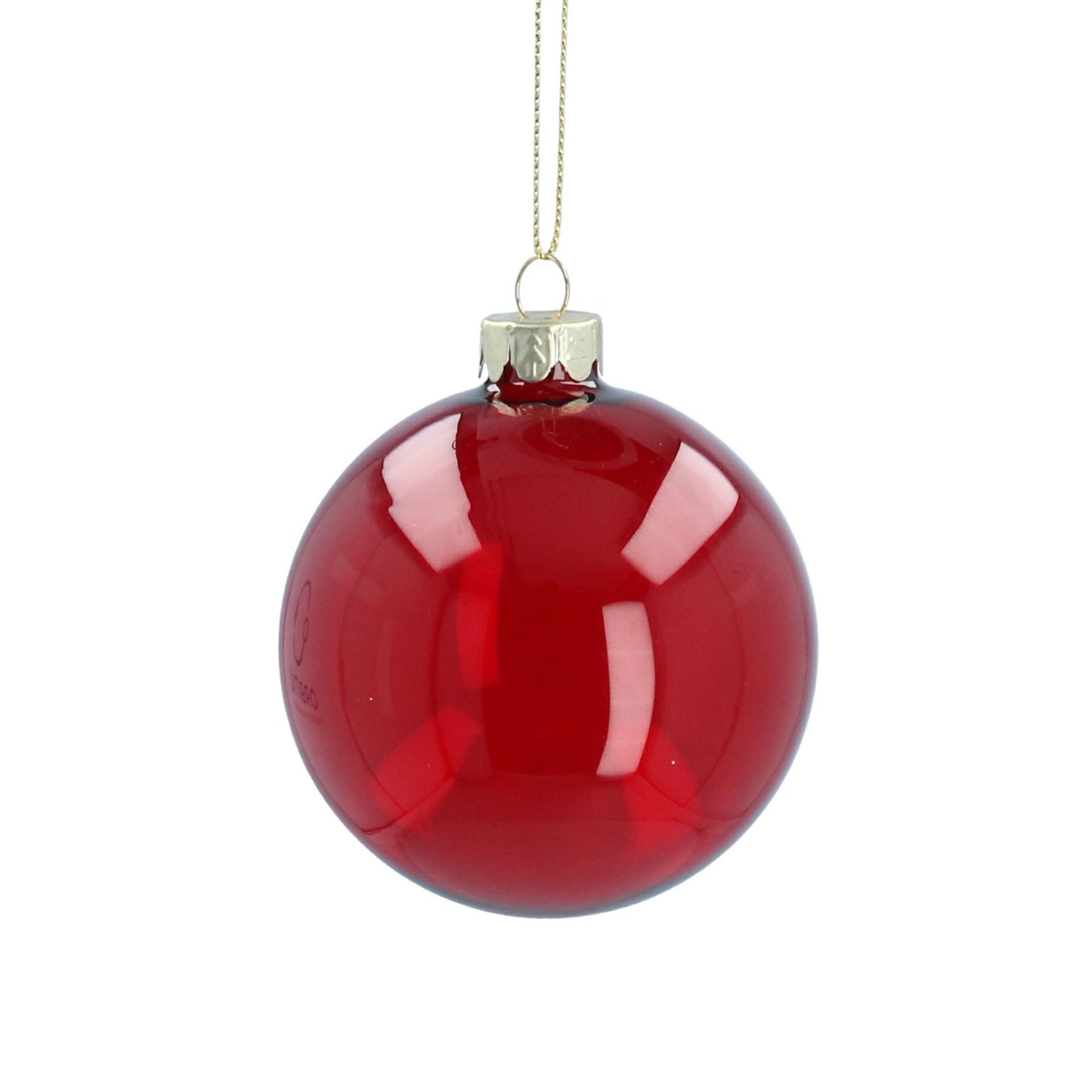Clear Red Glass Bauble