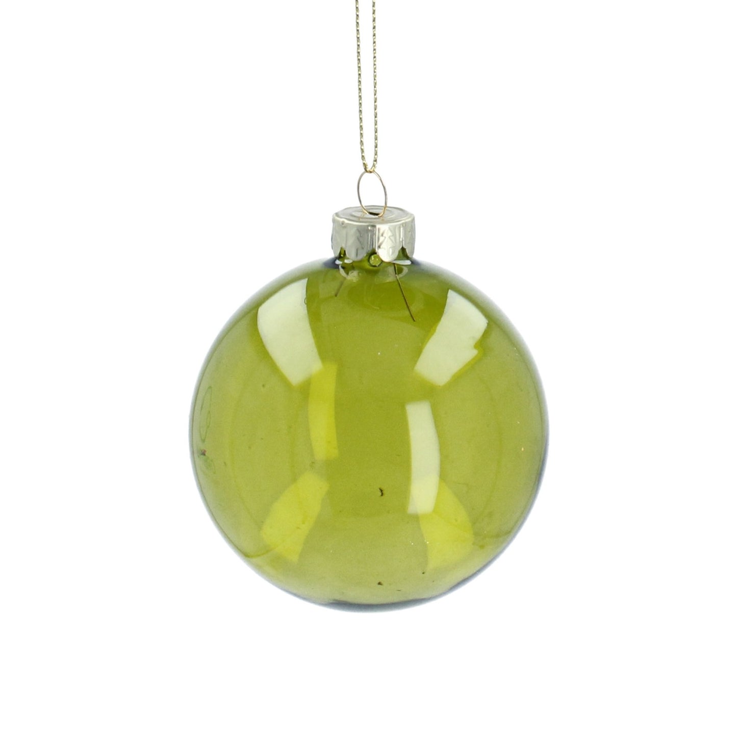 Clear Green Glass Bauble