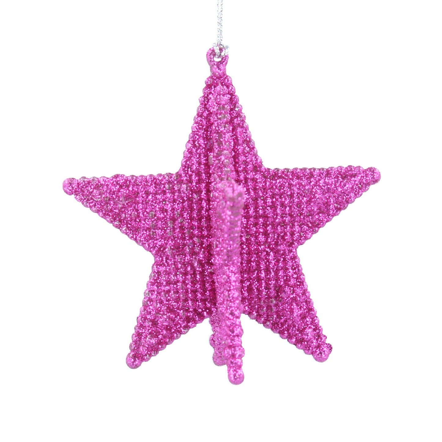 Fuchsia 3D Star Hanging Decoration