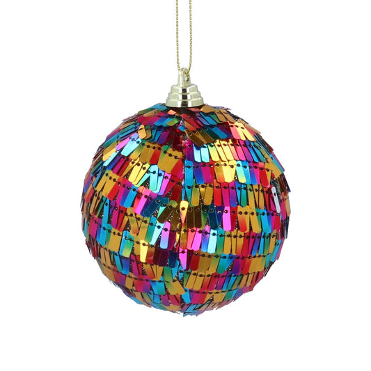 Multicolour Foil Bauble