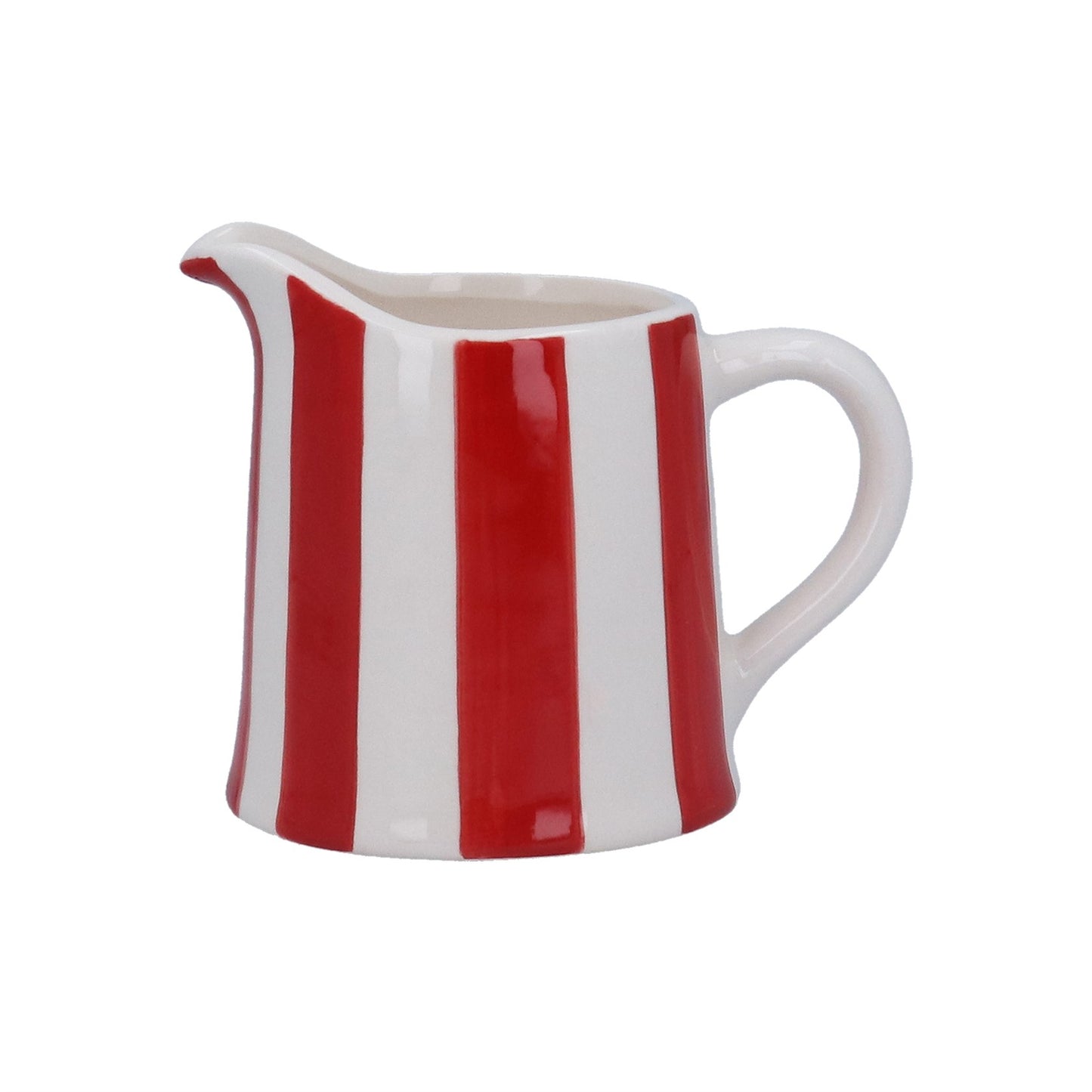 Stoneware Creamer Jug 10.7cm - Red Stripe