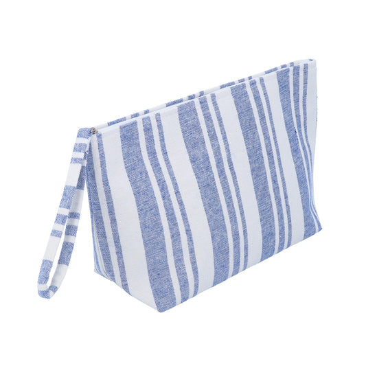 Blue Stripe Fabric Washbag