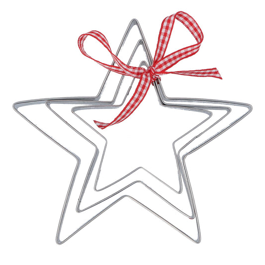 Set/3 Metal Cookie Cutters 14cm - Stars