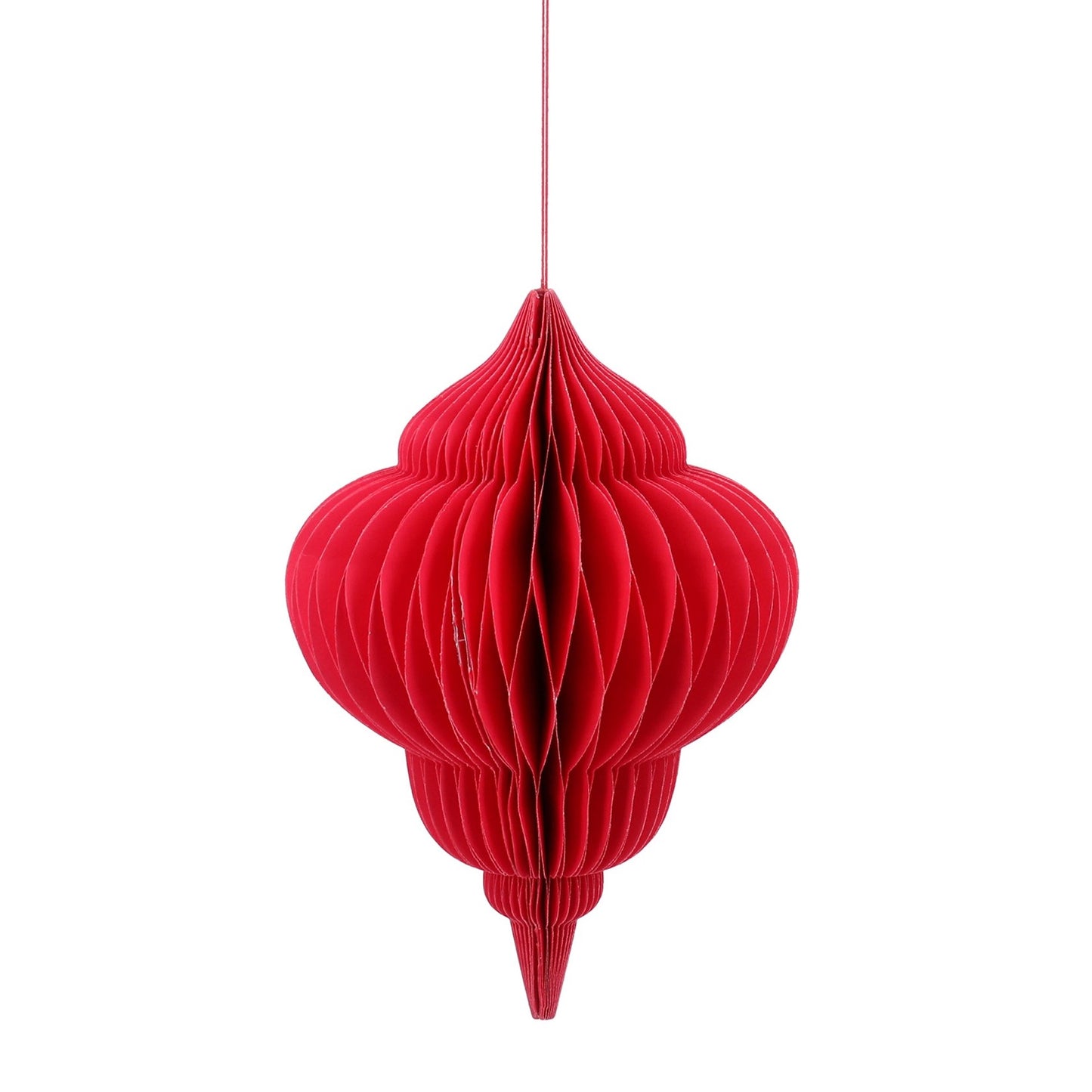 Red Paper Honeycomb Decoration Large