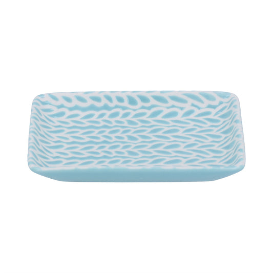 Blue and White Porcelain Leaves Trinket Dish/Soap Dish