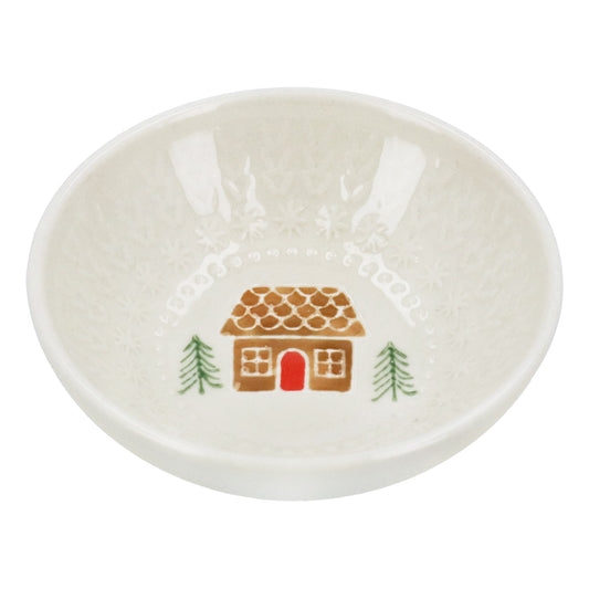 Stoneware Bowl 8cm - Gingerbread House