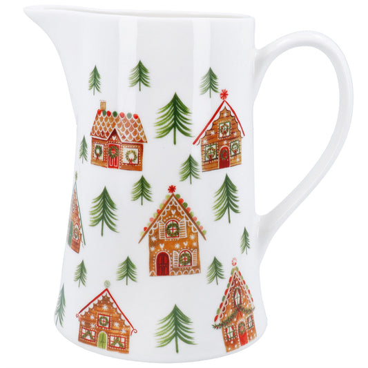 New Bone China Jug 14cm - Gingerbread House