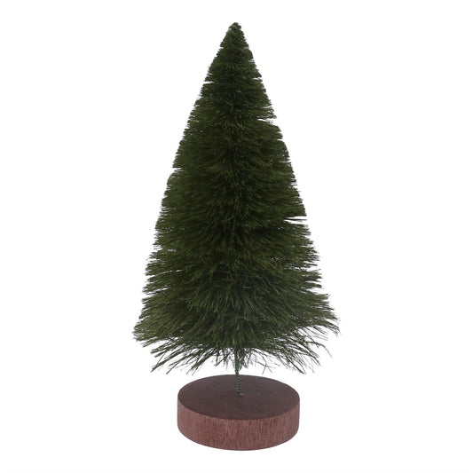 Bristle Orn 31cm - Matt Green Tree on Log