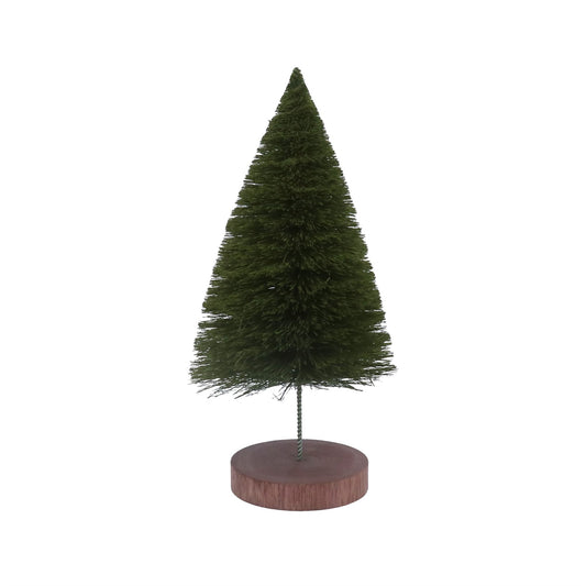 Bristle Orn 23cm - Matt Green Tree on Log