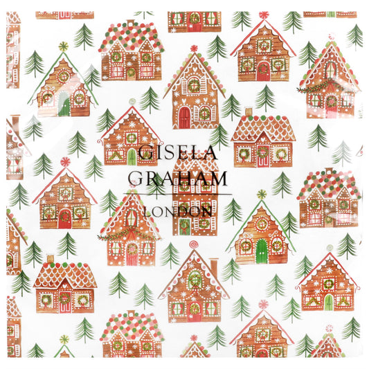 Pack/20 Paper Napkins 16cm - Gingerbread House