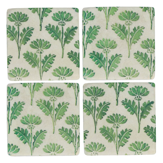 Resin Coaster 10cm - Artichoke Flower Stem