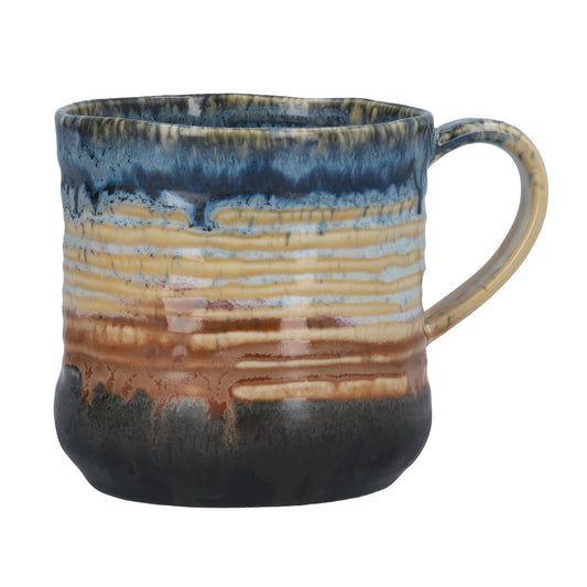 Stoneware Floating Mug 9cm - Blue Reactive