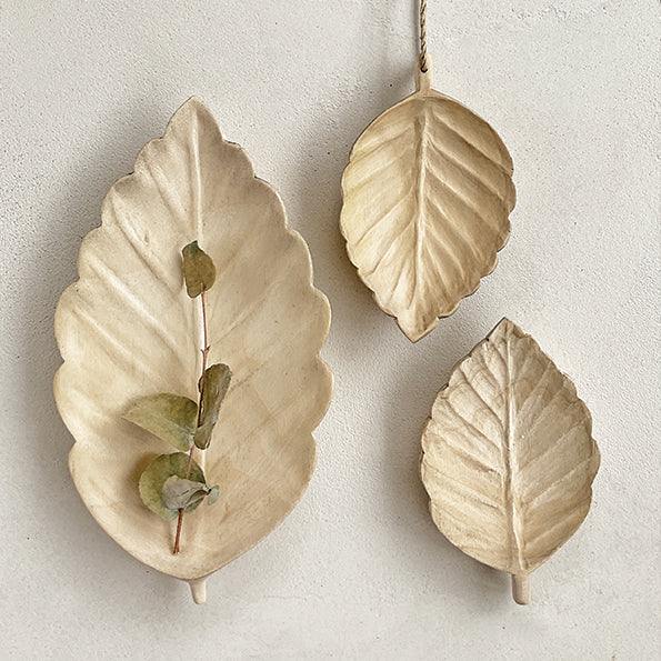 Beech Small flat leaf dish