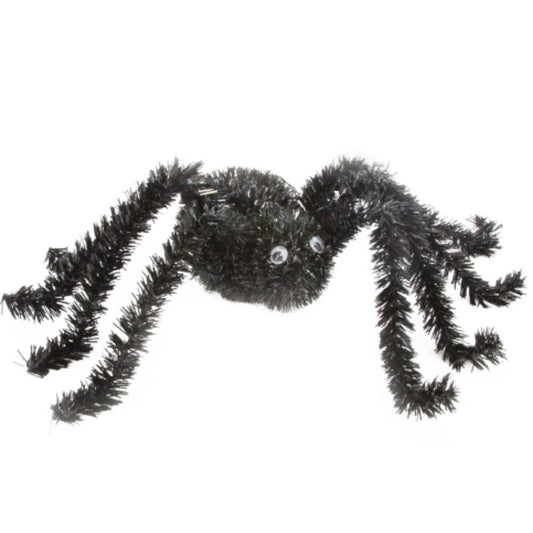 Black Spider Tinsel Ornament