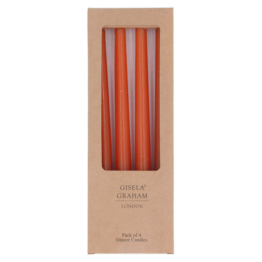 Orange Taper Candles (Box of 4)