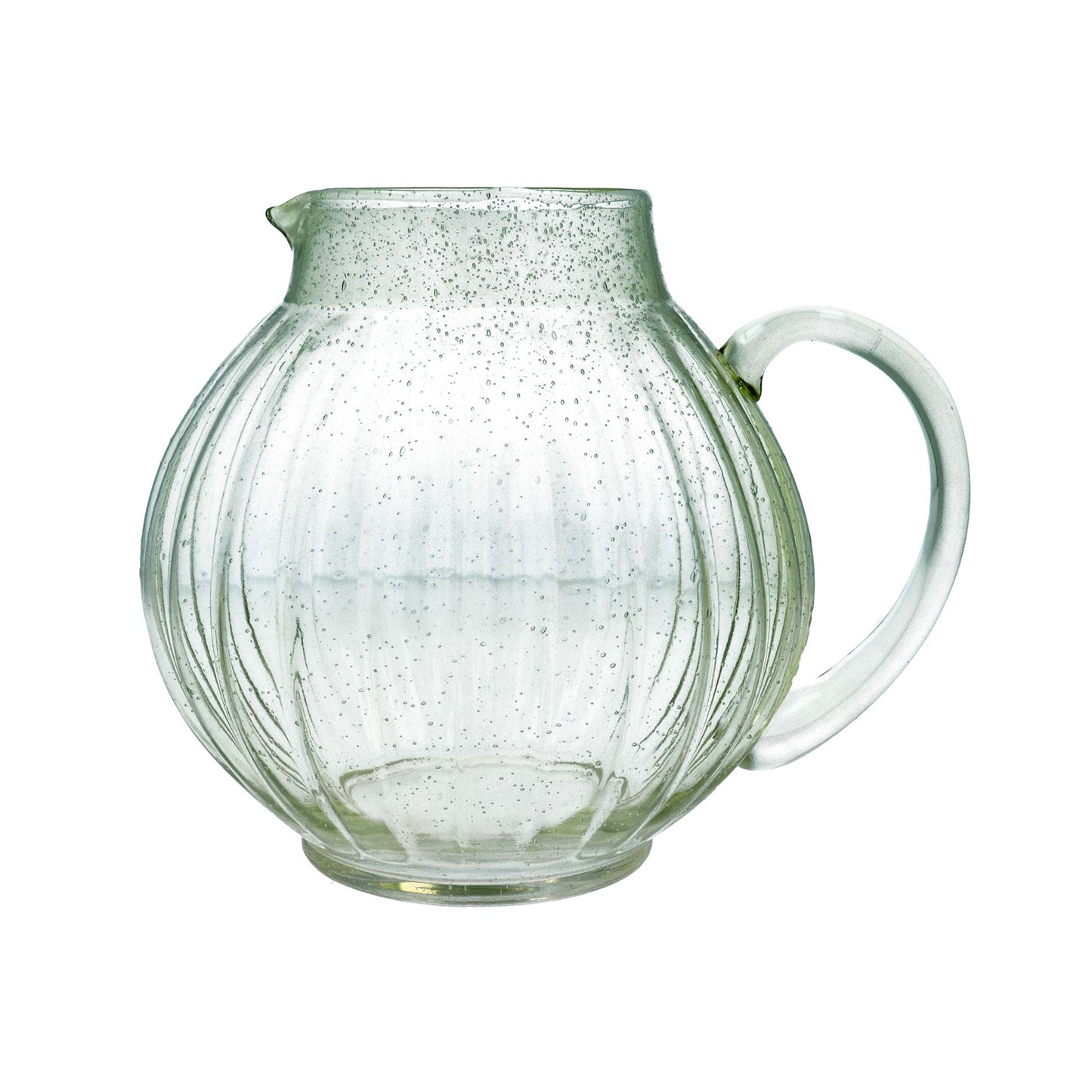 Green Bubble Glass Ball Jug