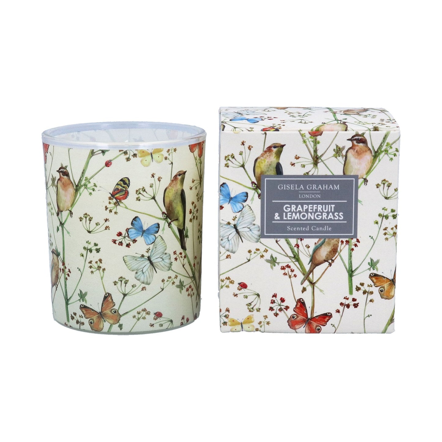 Grapefruit & Lemongrass "Birds & Butterflies" Candle