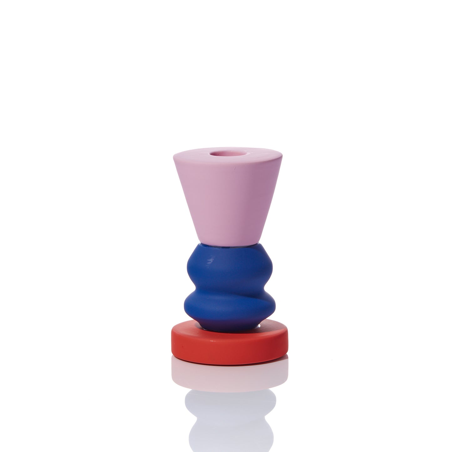 Cobalt Stacks Medium Candlestick