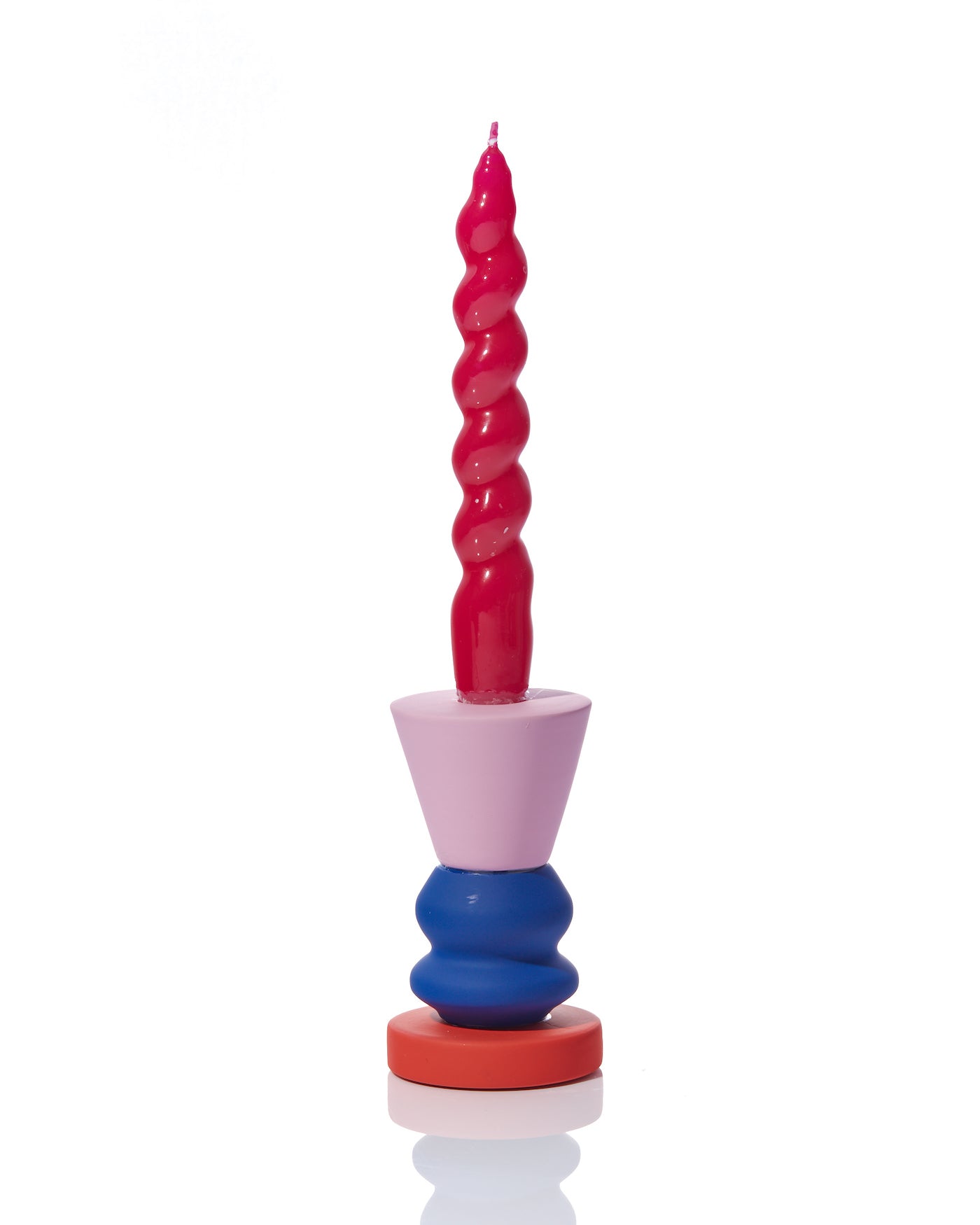 Cobalt Stacks Medium Candlestick