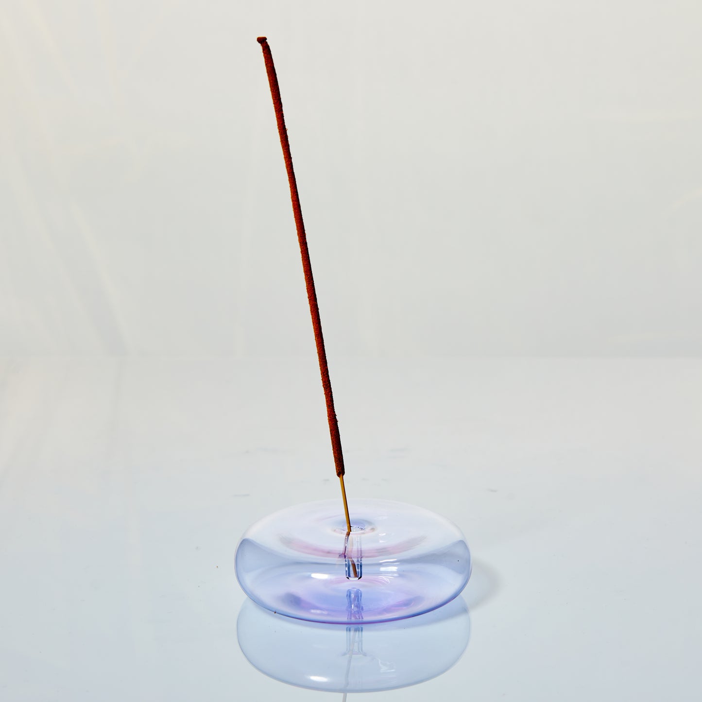 Lavender Dimple Glass Incense Holder