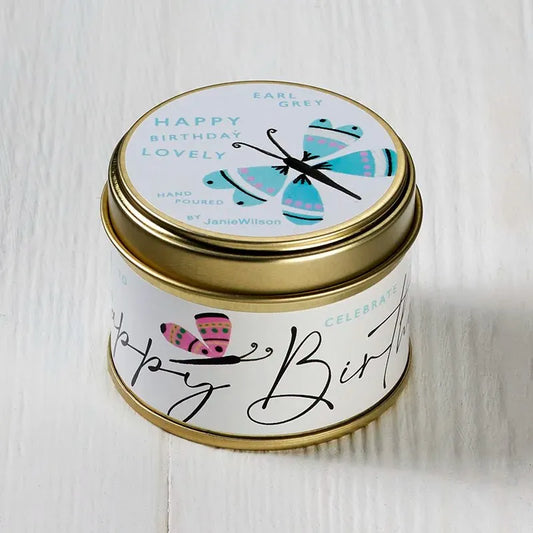 ‘Happy Birthday’ Earl Grey Candle Tin