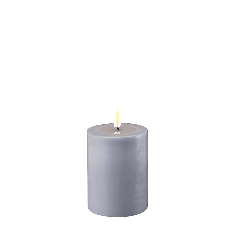 Dust Blue LED Real Flame Candle 7.5x10cm