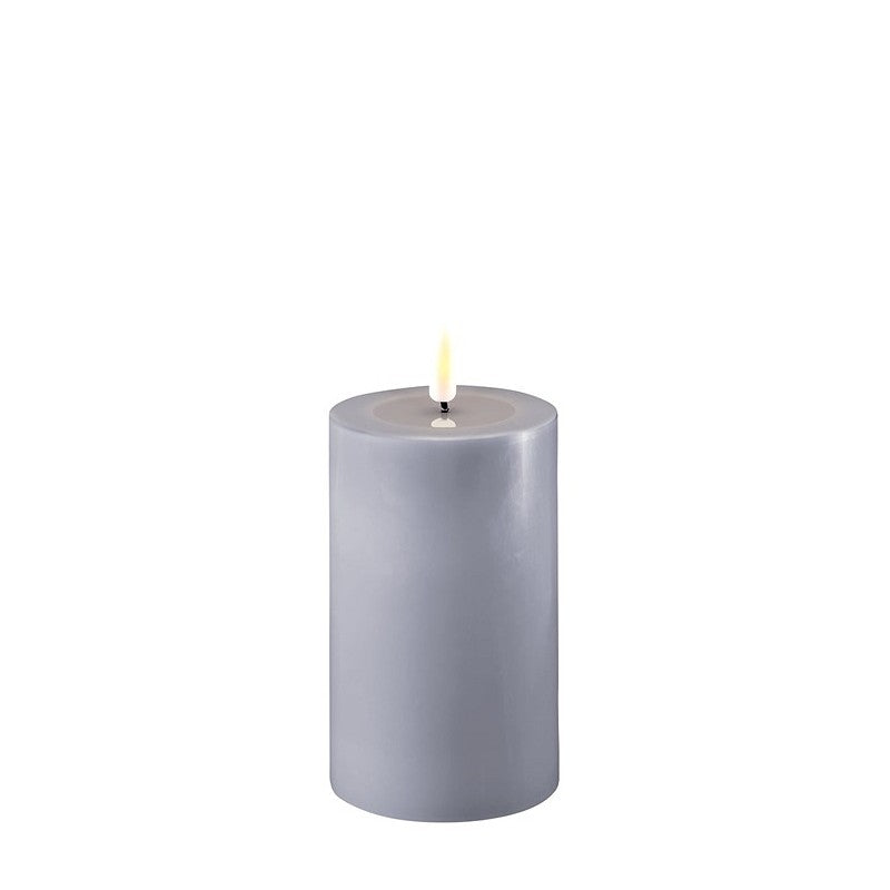 Dust Blue LED Real Flame Candle 7.5x12.5cm