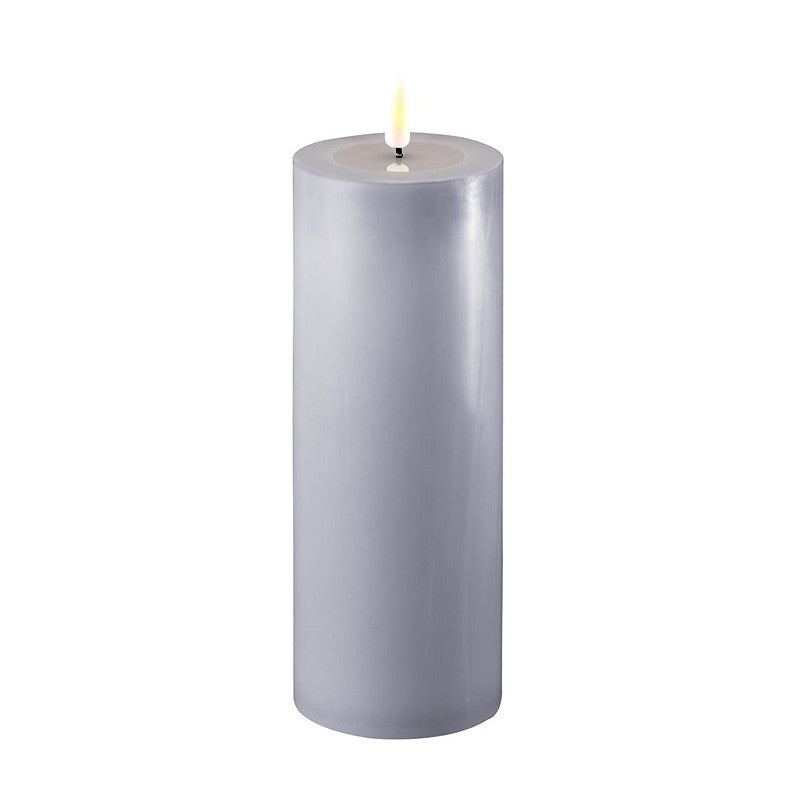 Dust Blue LED Real Flame Candle 7.5x20cm