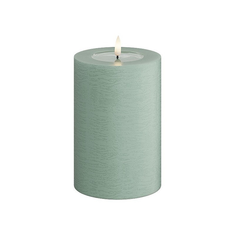 UNIQUE Real Flame LED Candle Salvie Green 10x15cm