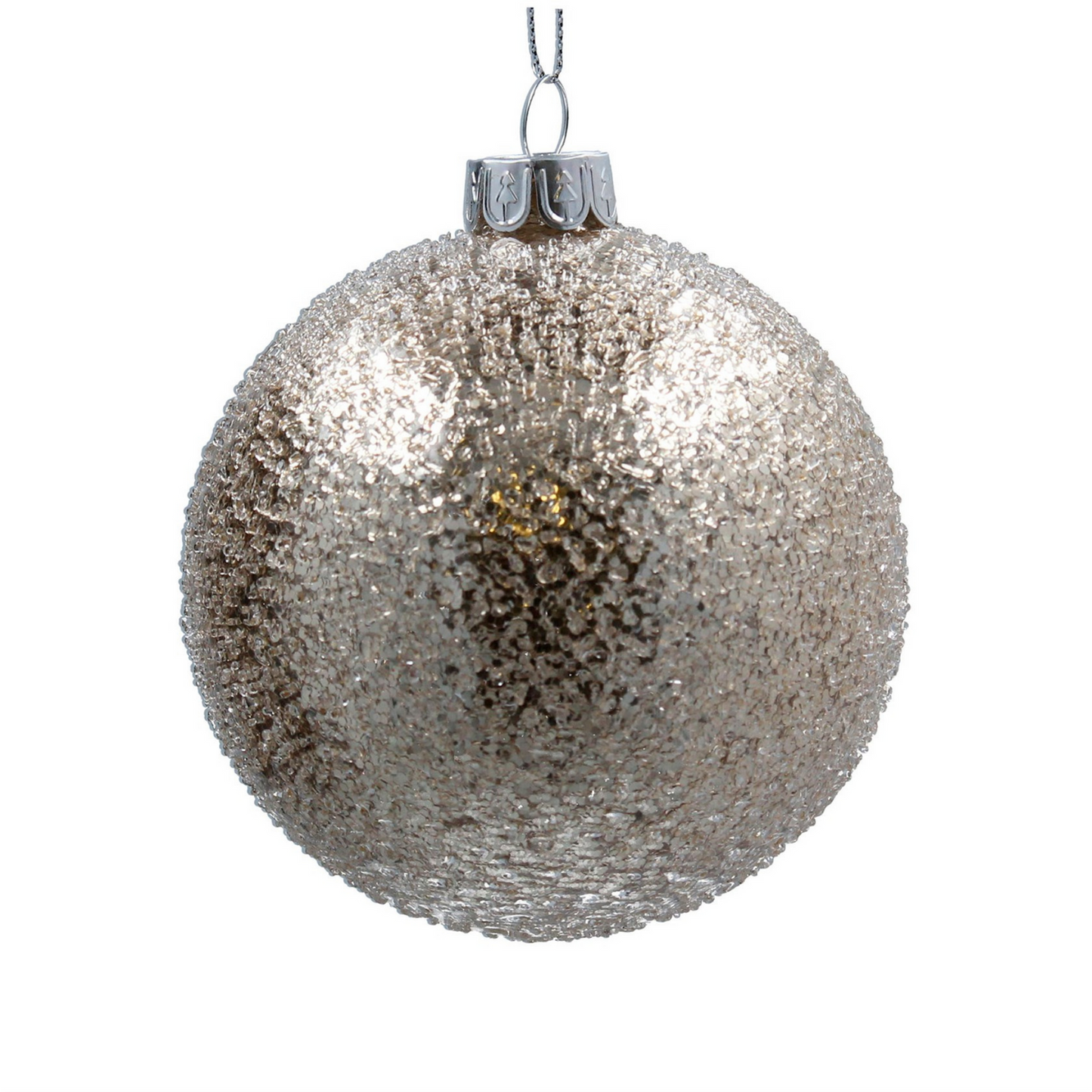 Gold Textured Glass Bauble