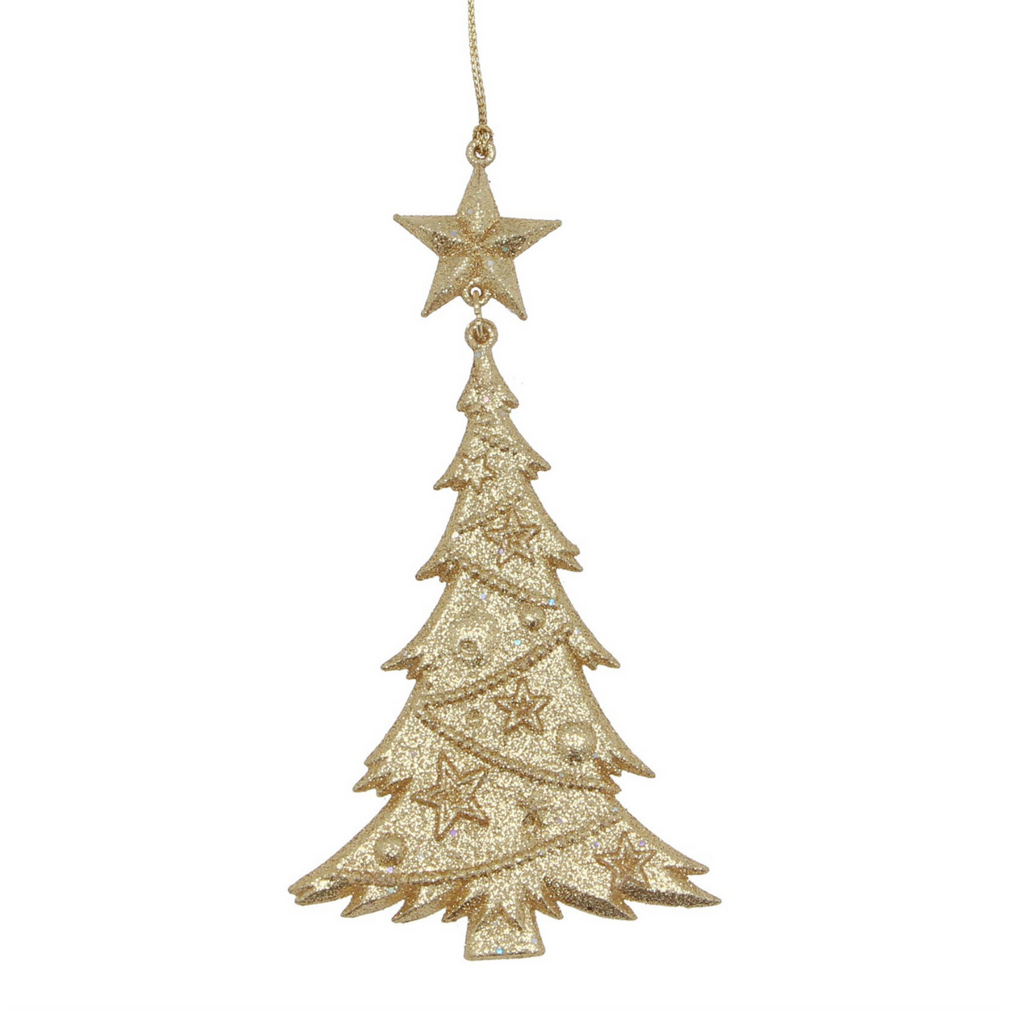 Gold Christmas Tree Hanging Decoration