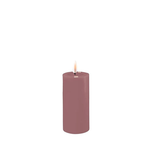 Light Purple LED Real Flame Candle 5x10cm