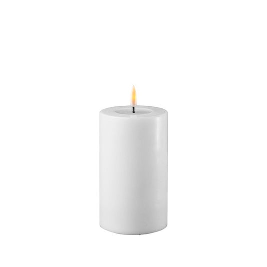 White LED Real Flame Candle 7.5x12.5cm